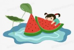 夏季吃瓜围兜图片大全